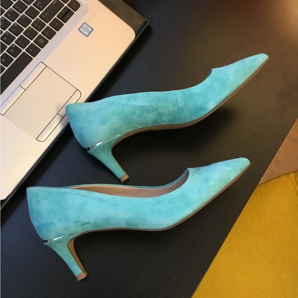 Franco Sarto Vibrant Blue Suede Heels